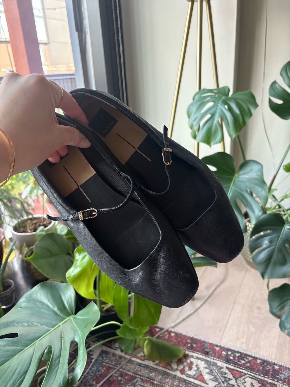 Classic Dolce Vita Black Mary Jane Flats